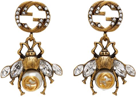 gucci bee earrings dupe|gucci bamboo heart earrings.